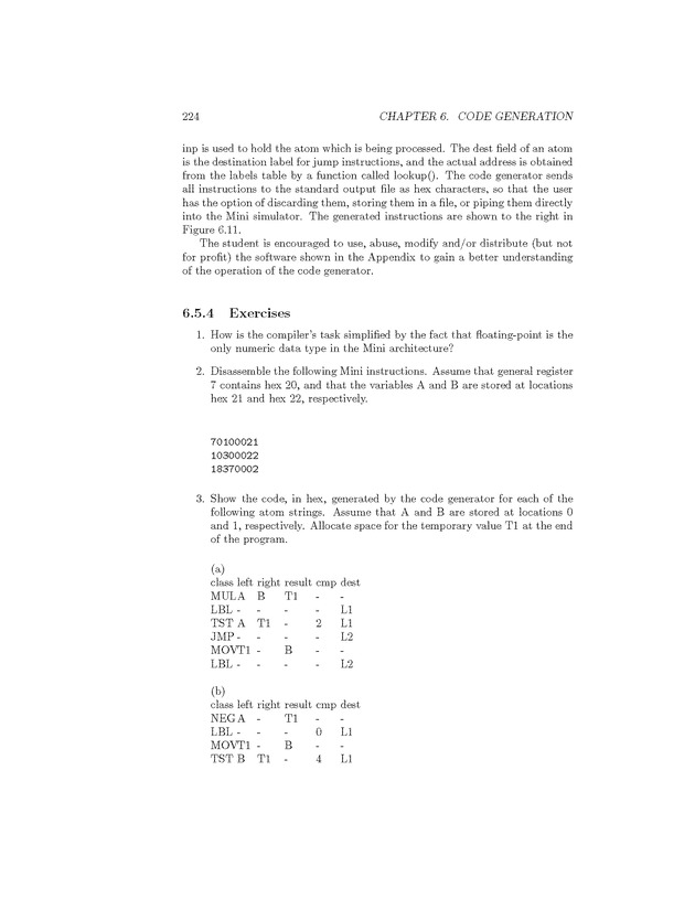 Compiler Design: Theory, Tools, and Examples - Page 224